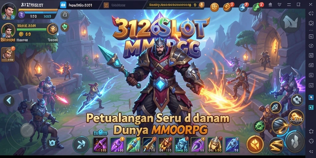 Screenshot menampilkan aksi seru dalam gameplay MMORPG 3126SLOT.