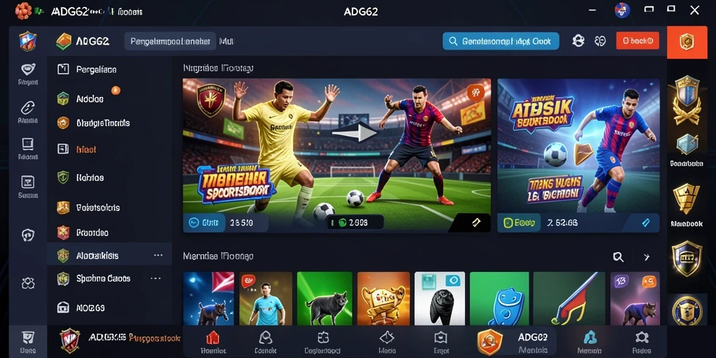 Tampilan antarmuka pengguna ADG62 dalam gameplay Sportsbook yang menarik.