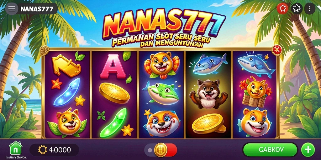Tampilan gameplay NANAS777 yang menarik dan penuh warna.