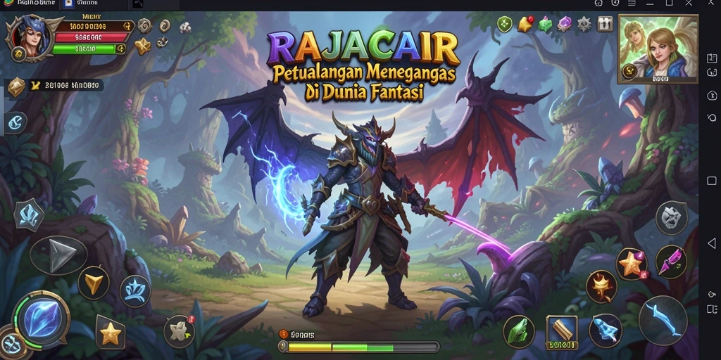 Tampilan gameplay menegangkan dengan aksi petualangan seru di RAJACAIR.