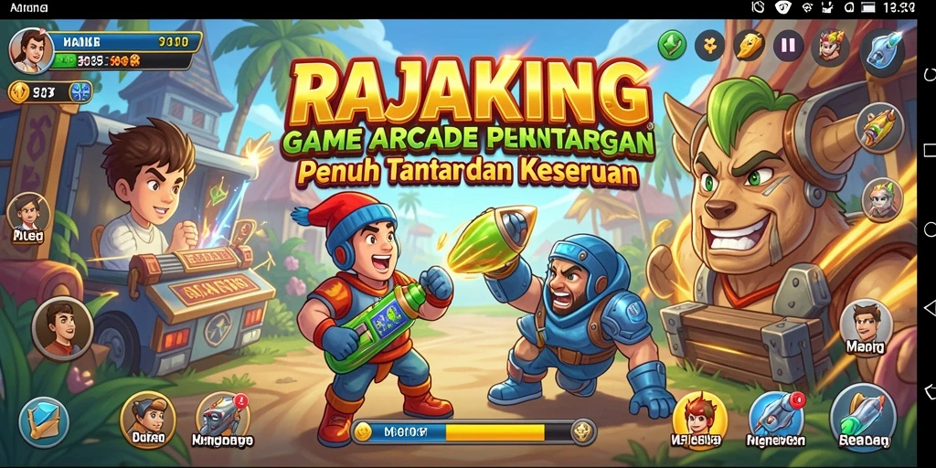 Tampilan seru gameplay RAJAKING dengan berbagai tantangan.