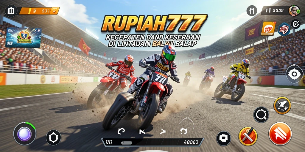 Tampilan menarik dari gameplay balap RUPIAH777 yang seru.