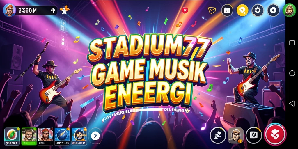Tangkapan layar dari gameplay STADIUM77 dengan pengguna bernyanyi.