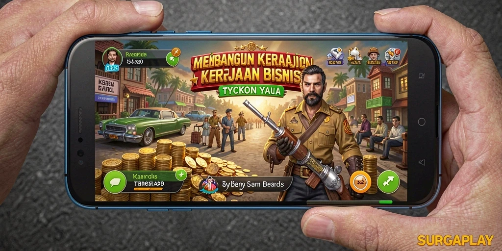 Tampilan menarik dari gameplay SURGAPLAY yang penuh strategi Tycoon.