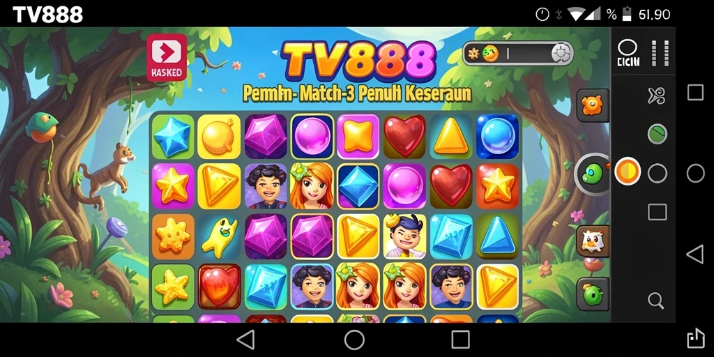 Tampilan gameplay TV888 yang seru dan menghibur.