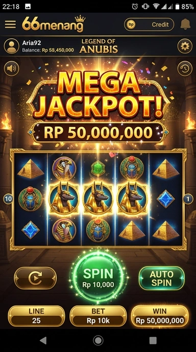 Tampilan antarmuka aplikasi 66menang yang user-friendly.