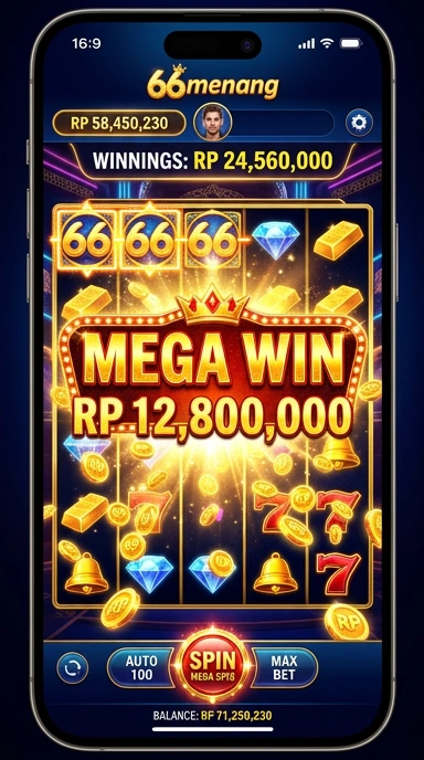 Screenshot aplikasi 66menang dengan daftar aplikasi terpopuler.